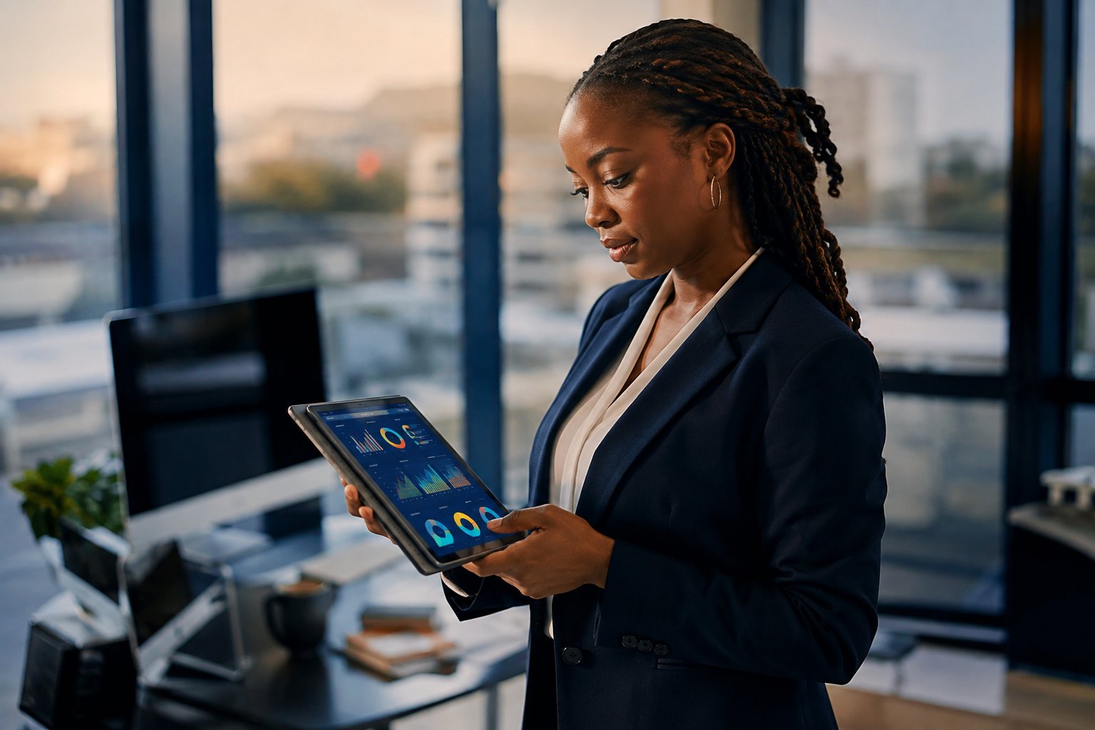 Professionnelle du marketing consultant un tableau de bord digital