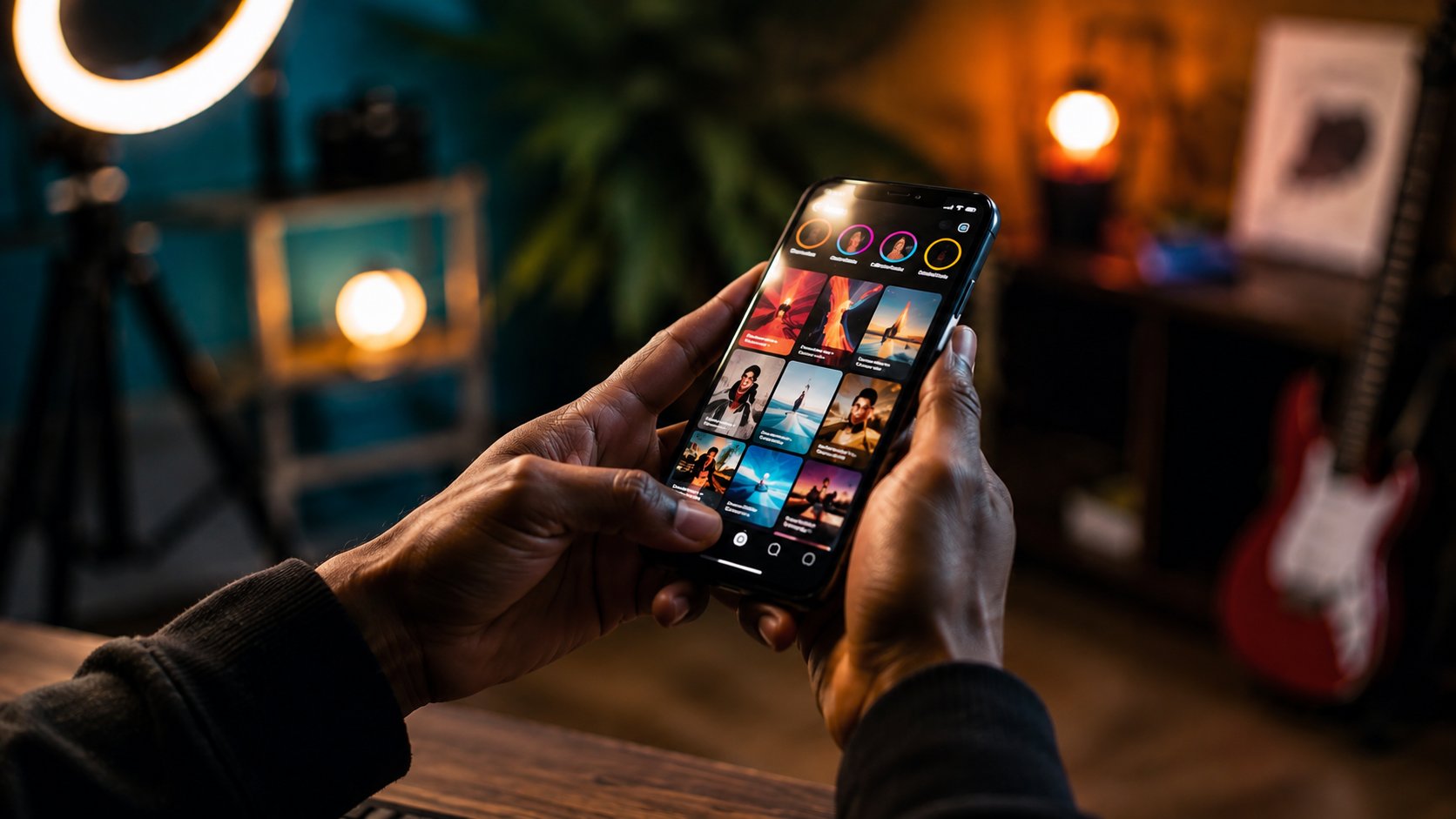 Gestion de contenu et réseaux sociaux sur smartphone